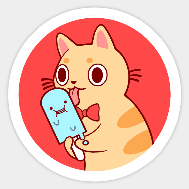 Cat-sicle Sticker by SarahJoncas